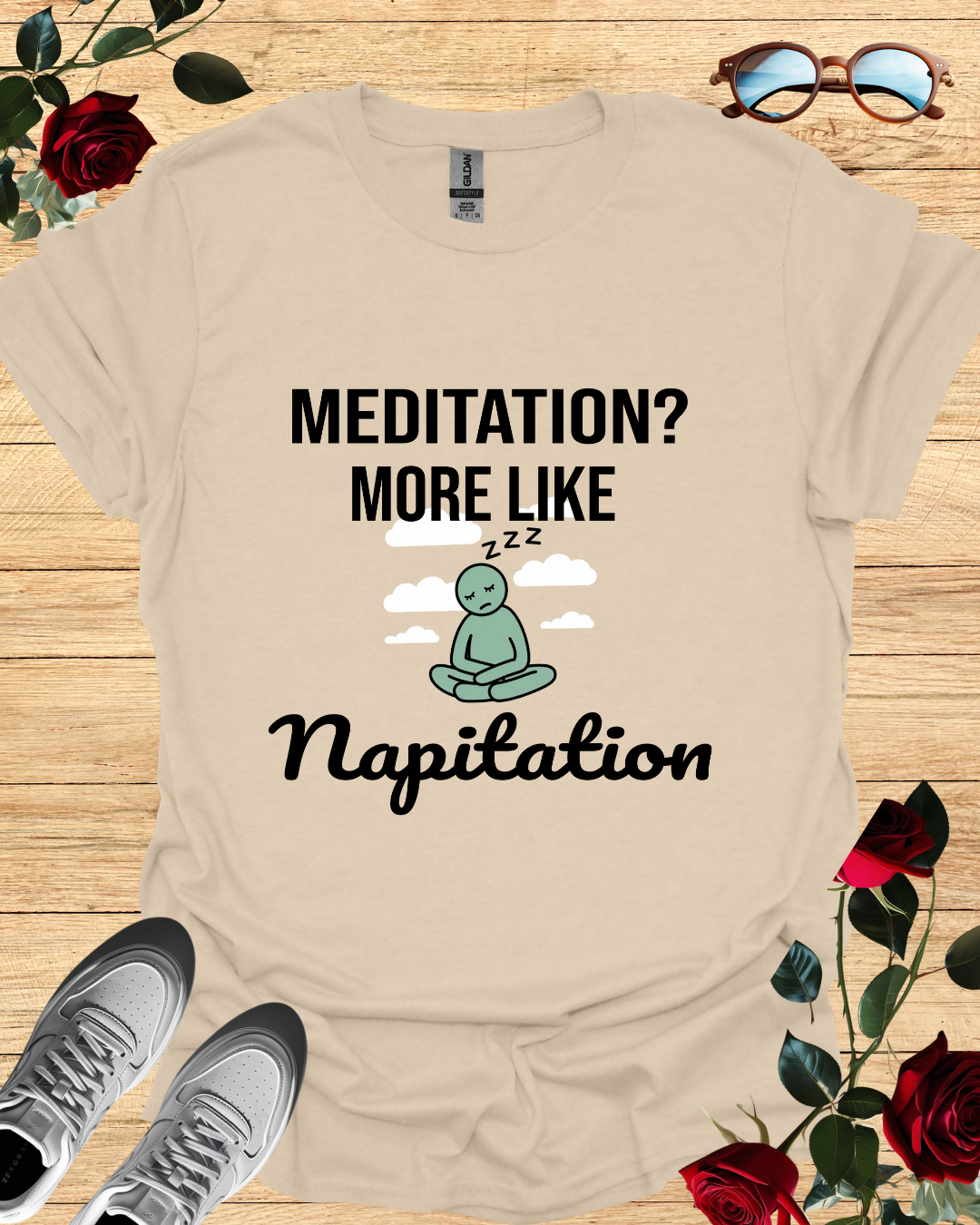 Meditation? More Like Napitation – Fun T-Shirt in Long & Short Sleeve Styles Printify