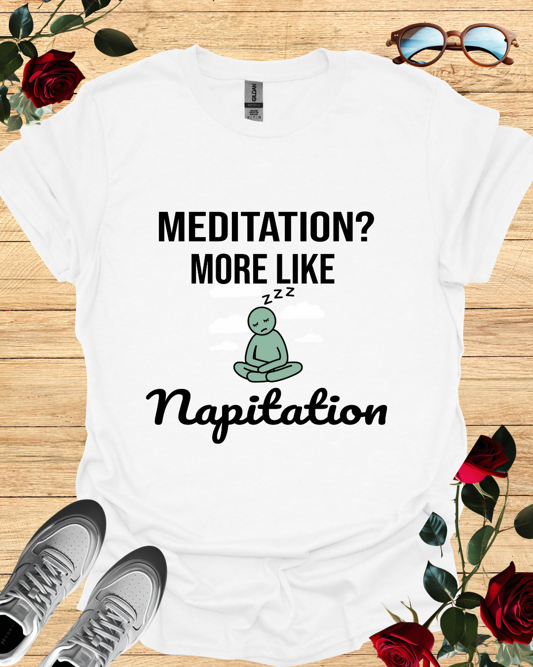 Meditation? More Like Napitation – Fun T-Shirt in Long & Short Sleeve Styles Printify