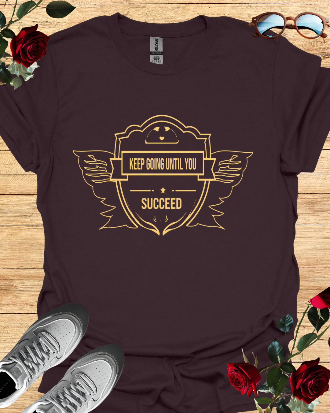 Keep Going Until You Succeed – Motivational Tee Printify