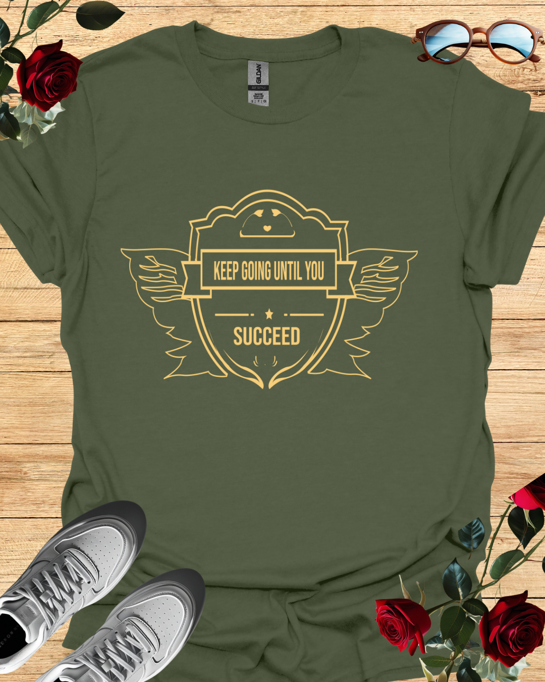 Keep Going Until You Succeed – Motivational Tee Printify
