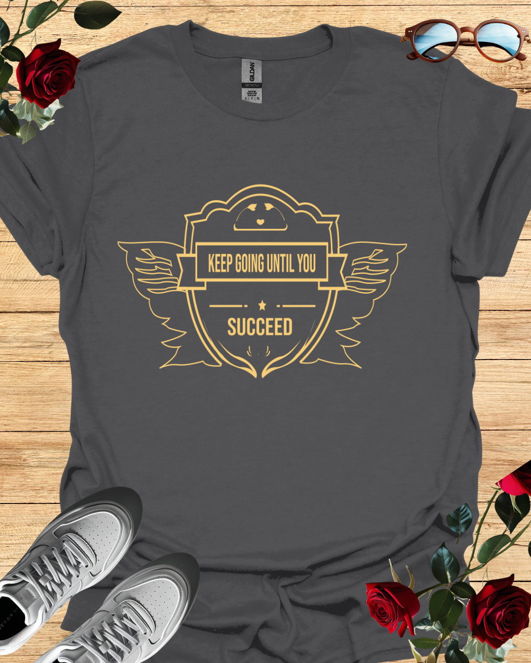 Keep Going Until You Succeed – Motivational Tee Printify