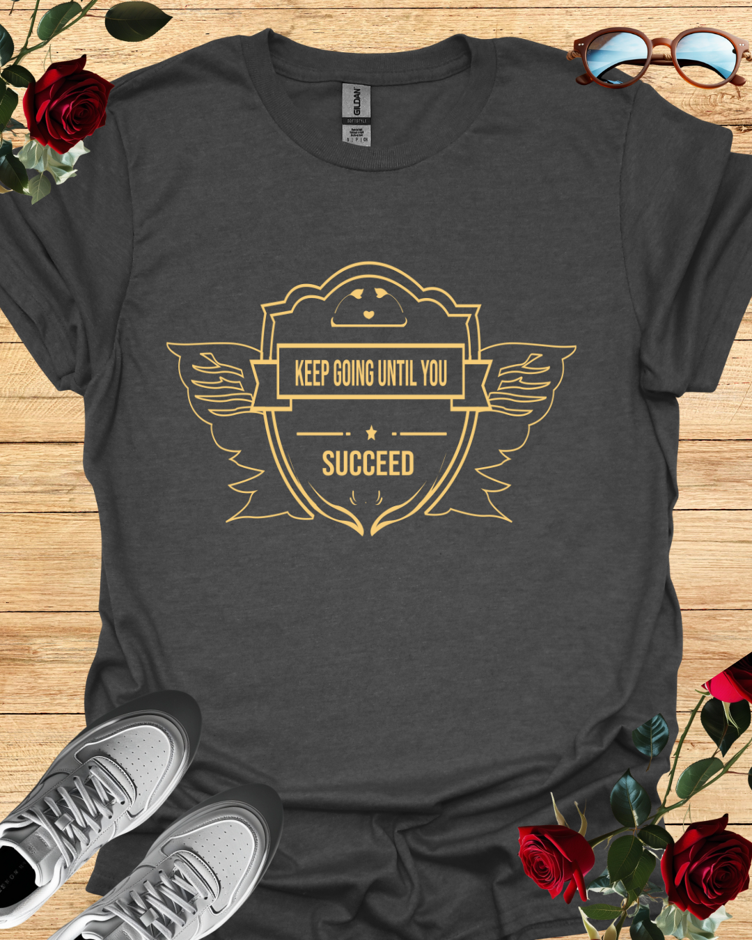 Keep Going Until You Succeed – Motivational Tee Printify