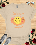 mile Are Contagious – Uplifting T-Shirt in Long & Short Sleeve Styles Printify
