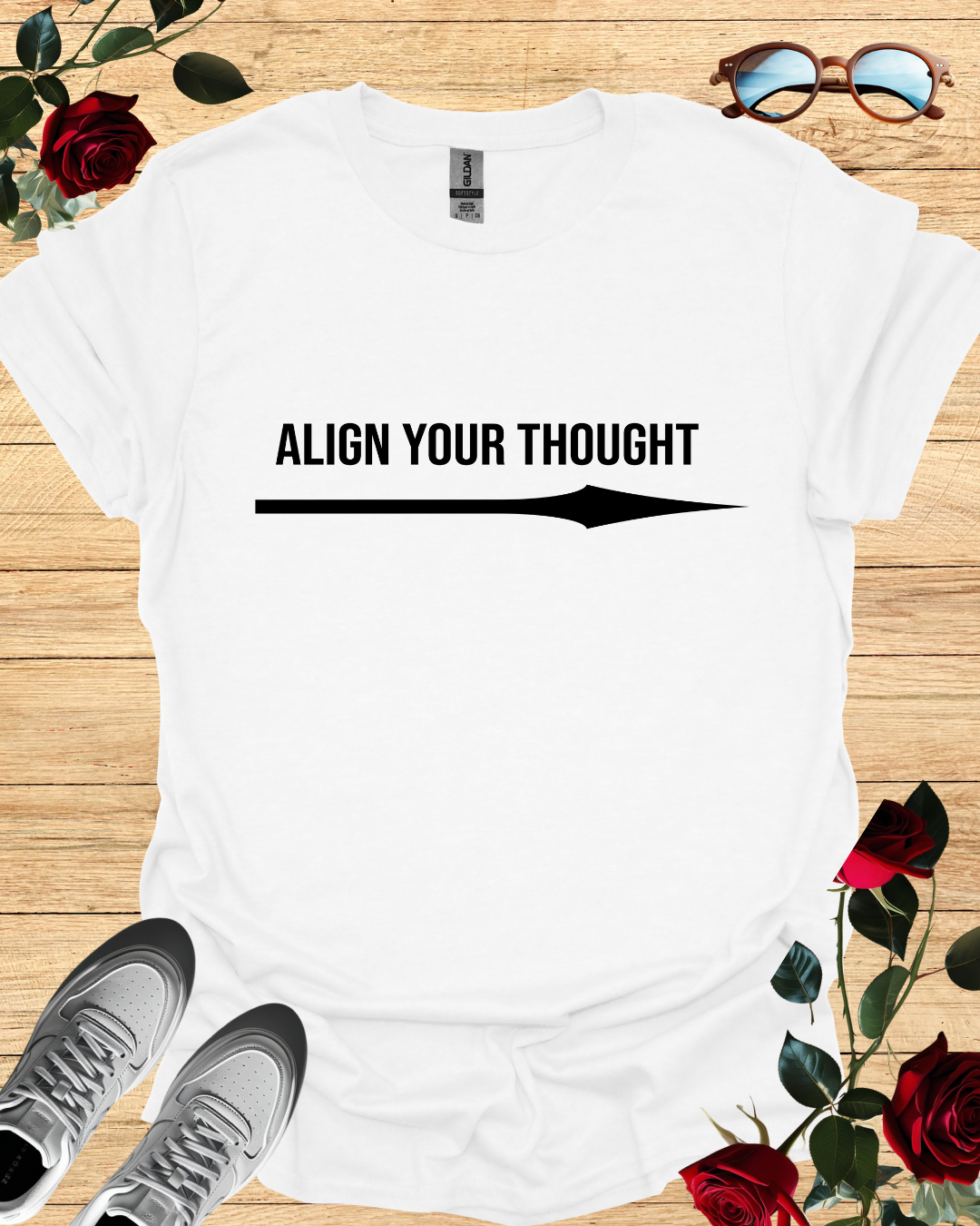 Clear Mind, Full Heart – Minimalist Motivational T-Shirt Printify