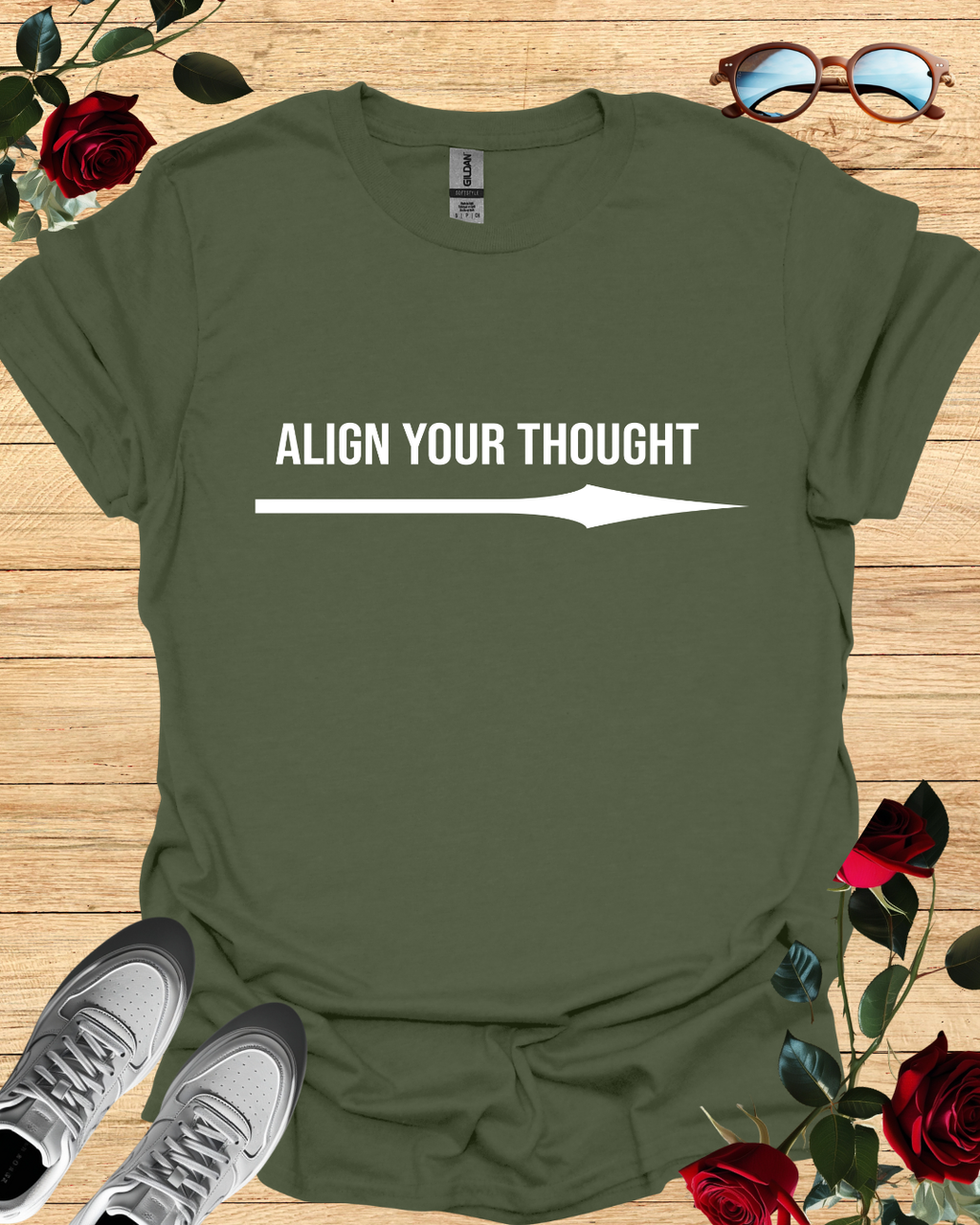 Clear Mind, Full Heart – Minimalist Motivational T-Shirt Printify