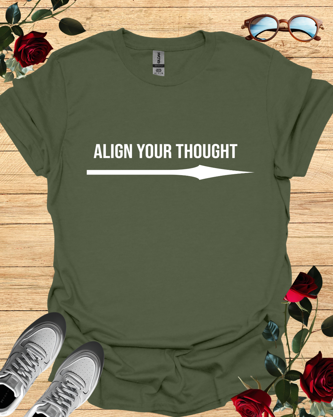 Clear Mind, Full Heart – Minimalist Motivational T-Shirt Printify