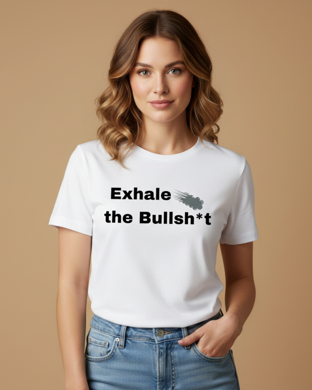Exhale the Bullsh*t Organic Cotton T-Shirt for Mindful Rebels