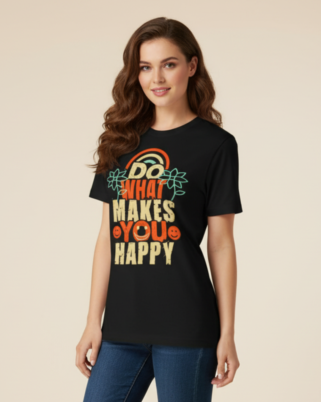 Do What Makes You Happy – Motivational Organic T-Shirt