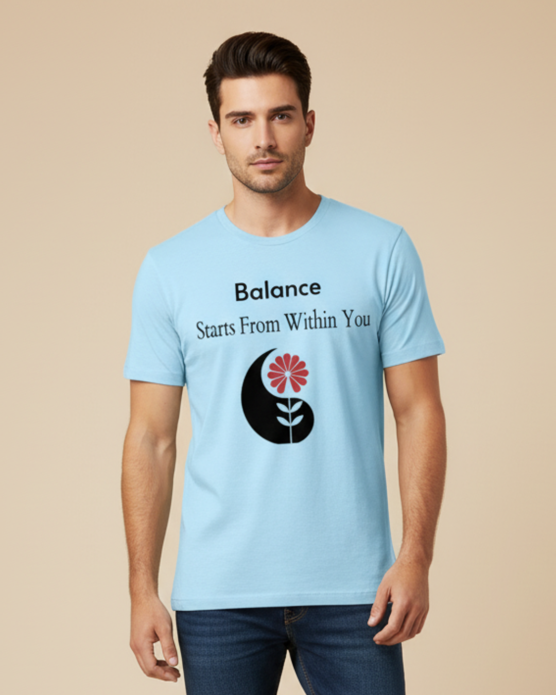 Balance Starts from Within You – Organic Cotton Motivational T-Shirt