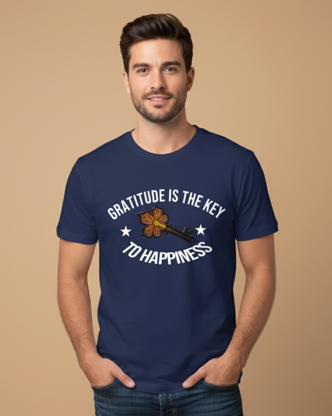 Gratitude Is the Key to Happiness T-Shirt – Long & Short Sleeve