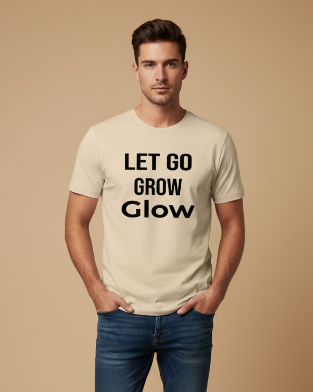 Let Go Grow Glow T-Shirt – Long & Short Sleeve Self-Care Shirt