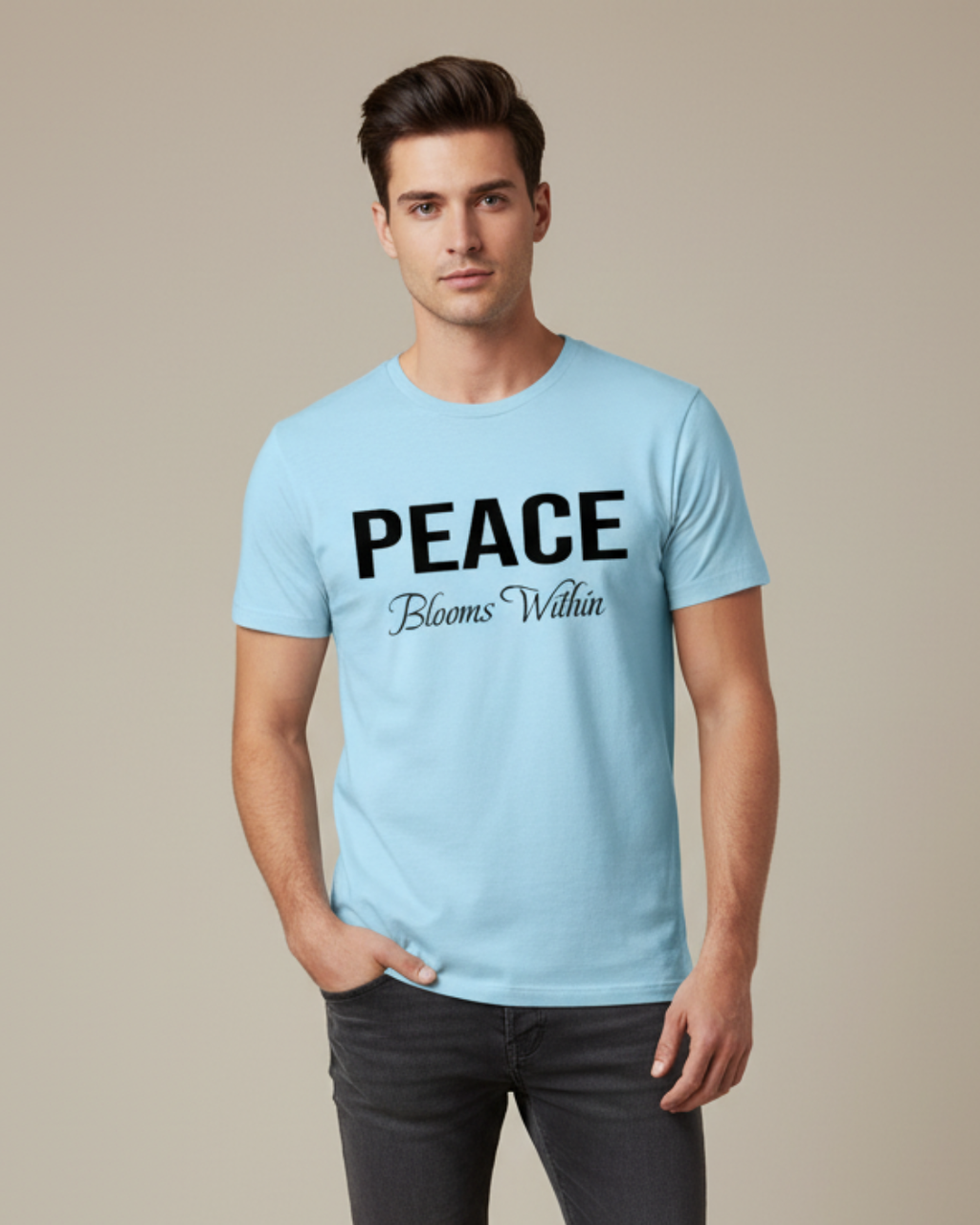 Peace Blooms Within – Mindful T-Shirt in Long & Short Sleeve Styles