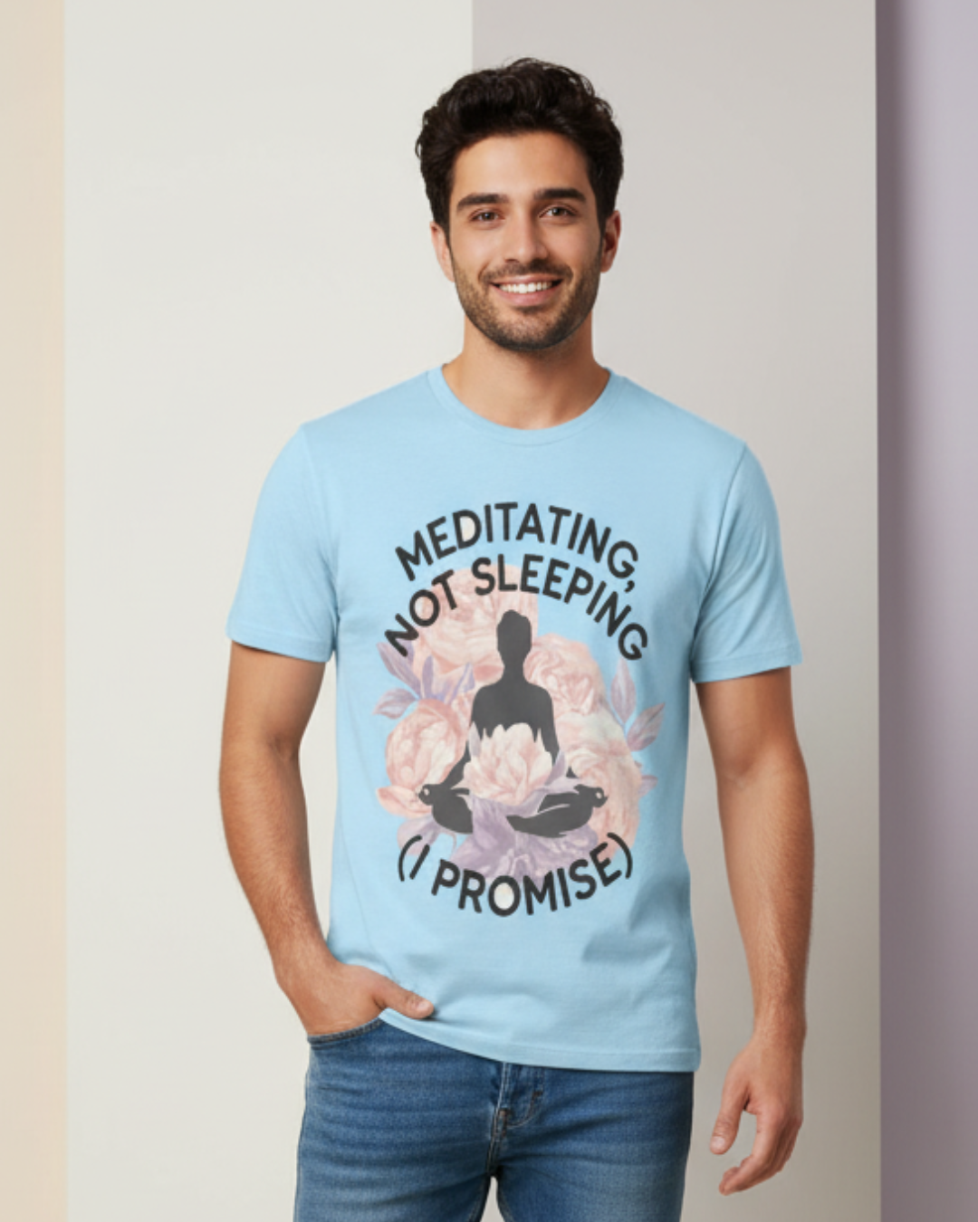 Meditating Not Sleeping – Funny Mindfulness Shirt & T-Shirt