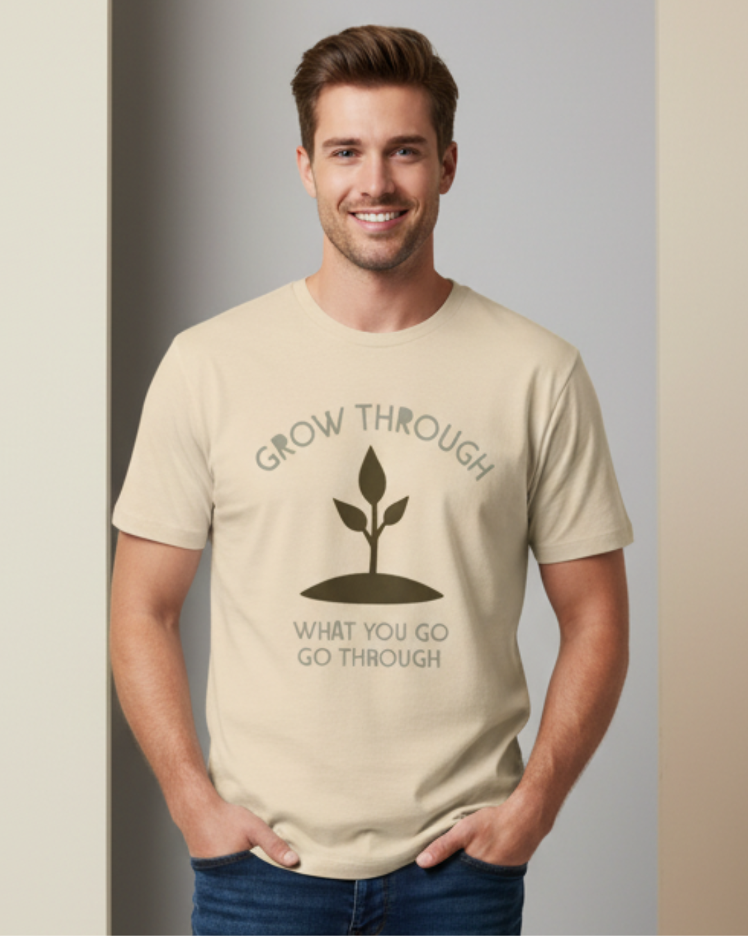 Grow Through What You Go Through – Motivational T-Shirt in Long & Short Sleeve Styles