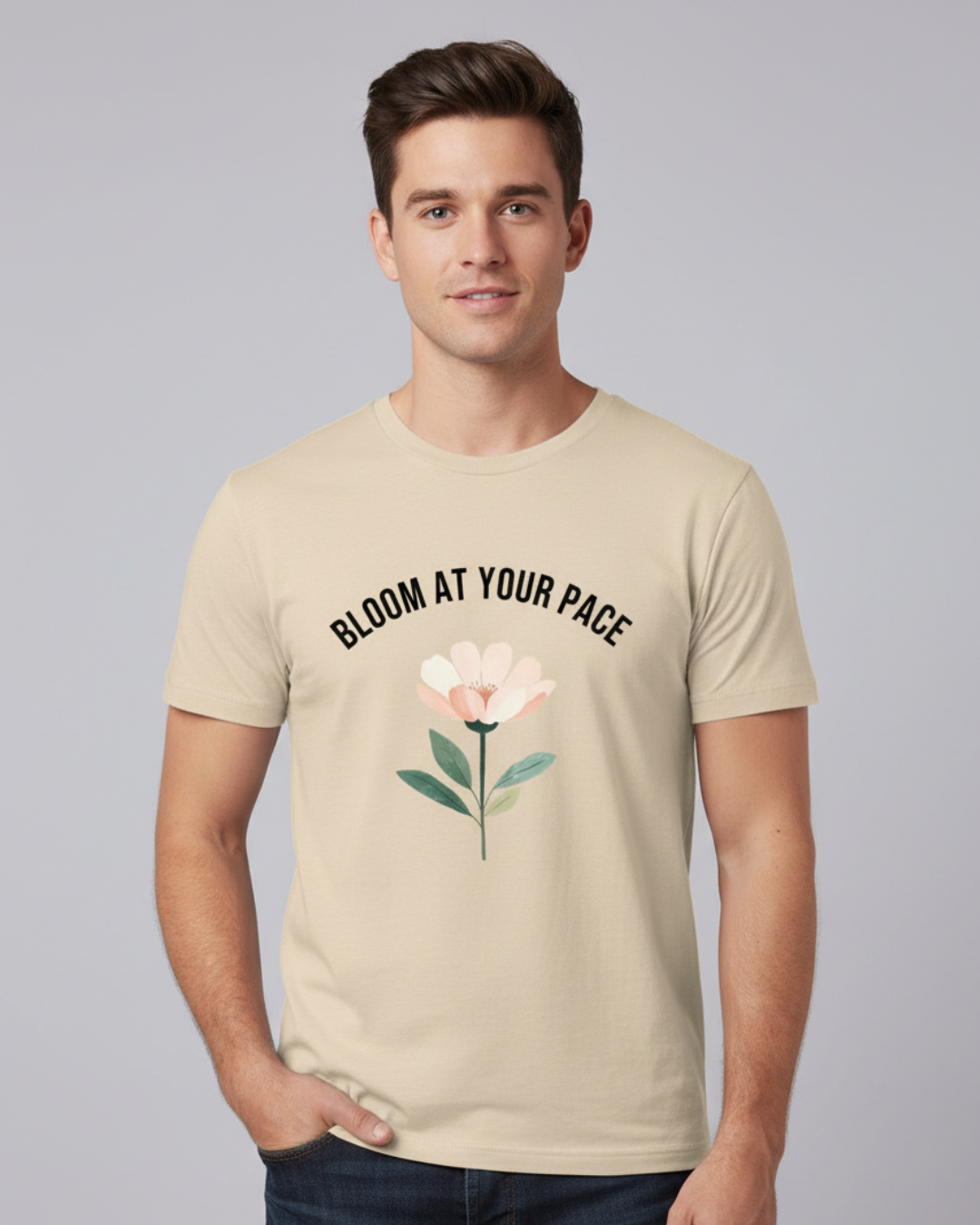 Bloom at Your Pace – Inspirational T-Shirt in Long & Short Sleeve