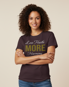 Less Hustle More Harmony – Mindfulness Quote Shirt (Short & Long Sleeve)