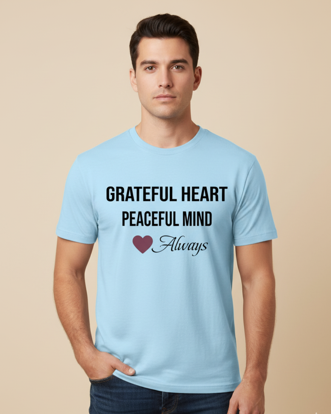 Graceful Heart Peaceful Mind Always – Elegant T-Shirt in Long & Short Sleeve Styles