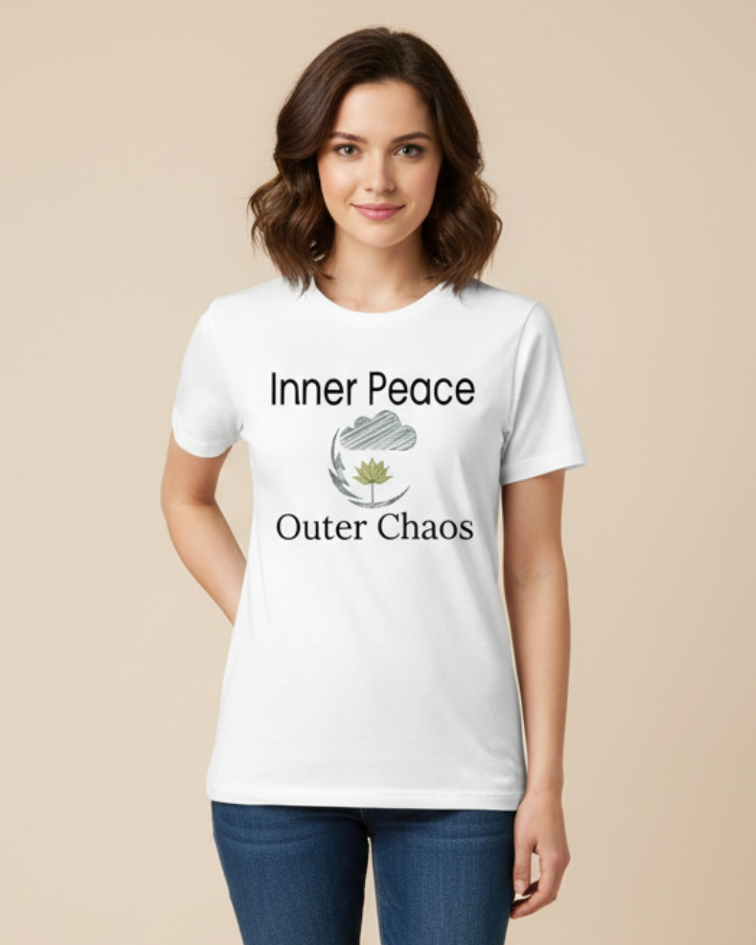 Inner Peace   Outer Chaos Organic Cotton Mindful T-Shirt