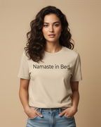 Namaste in Bed – Cozy Organic Cotton Yoga-Inspired T-Shirt