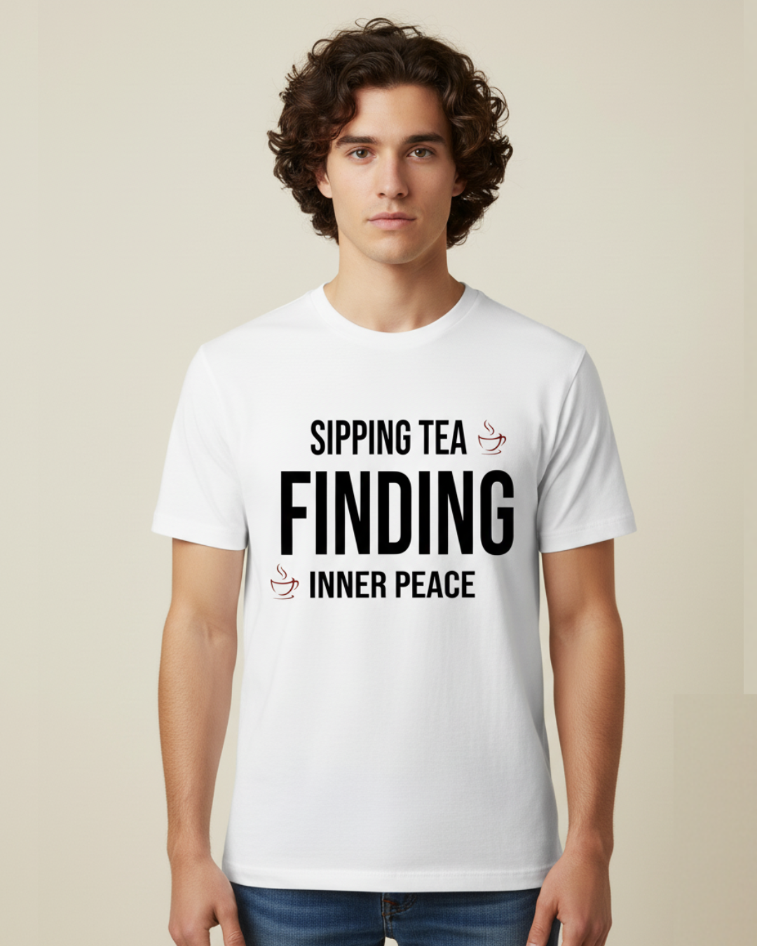 Sipping Tea Finding Inner Peace – Relaxed T-Shirt in Long & Short Sleeve Styles