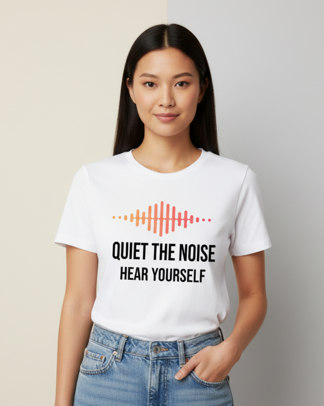 Quiet the Noise, Hear Yourself – Mindful Minimalist T-Shirt