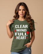 Clear Mind, Full Heart – Motivational Minimalist T-Shirt