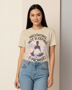 Meditating Not Sleeping – Funny Mindfulness Shirt & T-Shirt