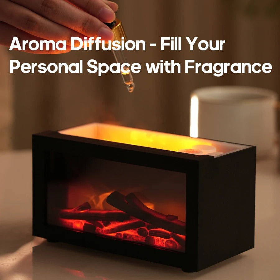 Mini Flame Aroma Diffuser 140ml with Colorful Lights